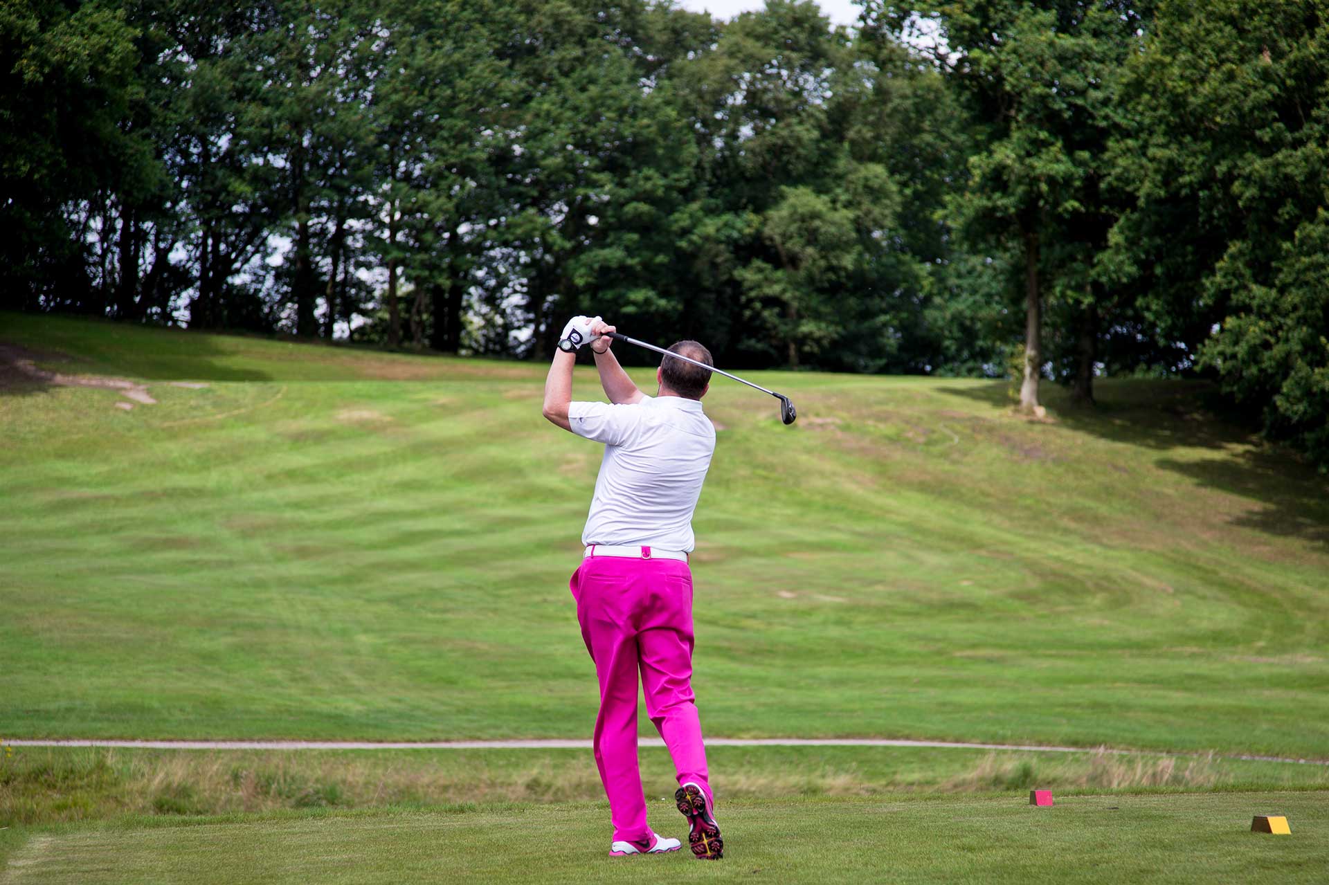 golfer pink trousers